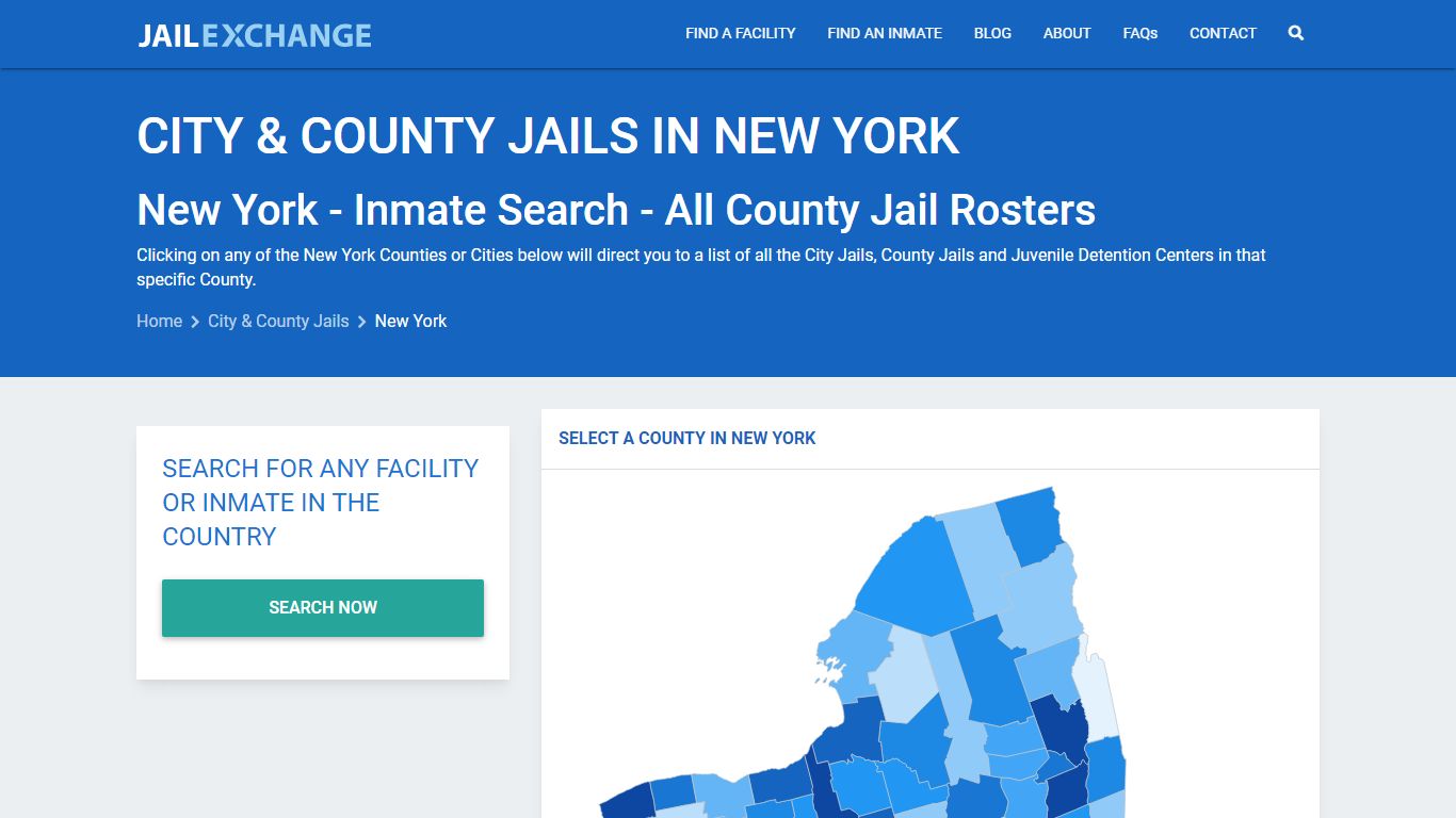 Inmate Search - New York County Jails | Jail Exchange